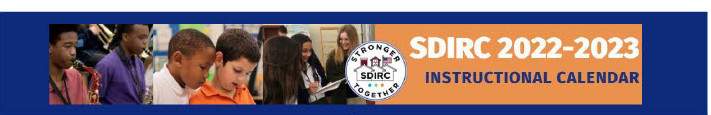 2022-2023 SCIRC Instructional Calendar Banner 
