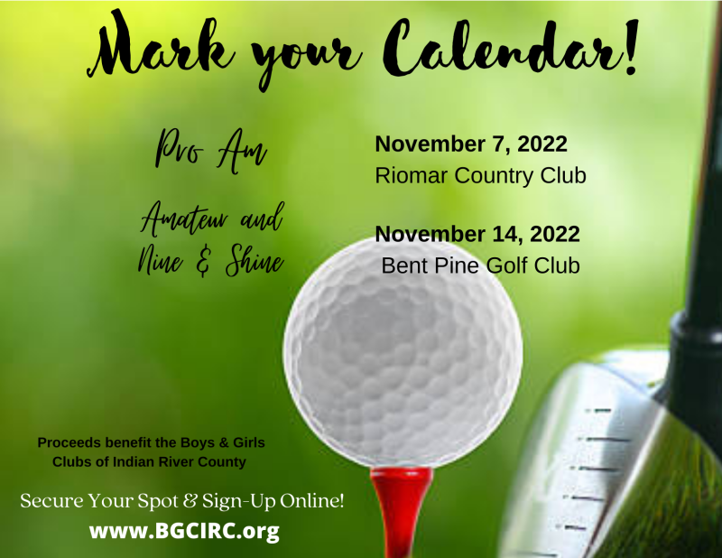 Mark your calendars for the 2022 Golf Tournaments