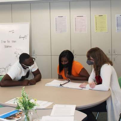 BGCIRC Career Counselor, Miss Amanda, guides teens on how to stay on track.