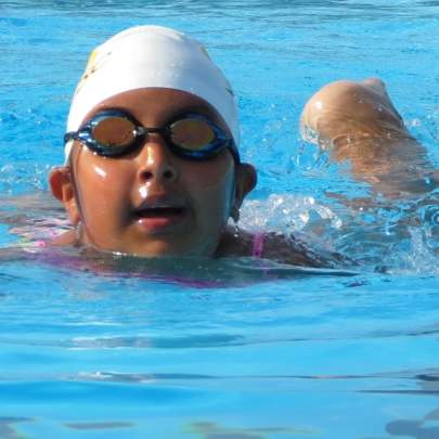 Girl swimming
