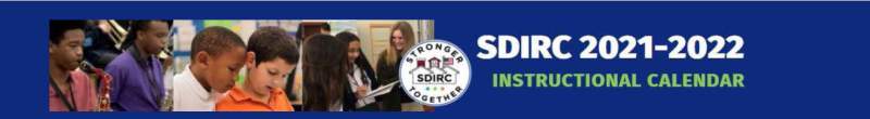 SDIRC 2021-2022 Calendar banner